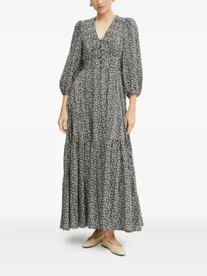 Платье макси на пуговицах с цветочным принтом