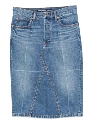 Джинсовая юбка миди