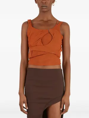 Топ с накладными бретелями