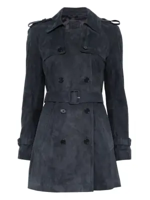 Замшевое пальто