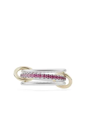 Кольцо Pink Sapphire Interlocking из желтого золота