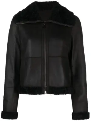 Куртка с воротником из овчины