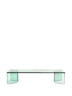 Glass rectangular coffee table