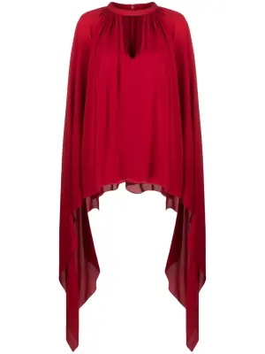 Шелковая блузка со сборками