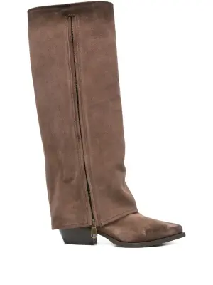 Сапоги на молнии с заостренным носком