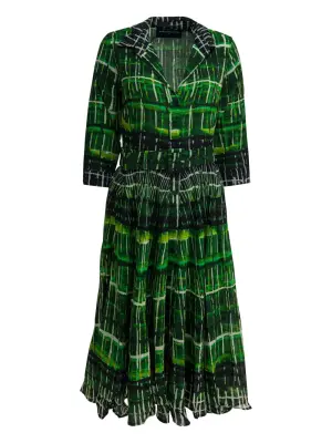 Платье в клетку с поясом