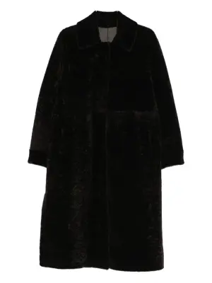 Пальто с меховым воротником