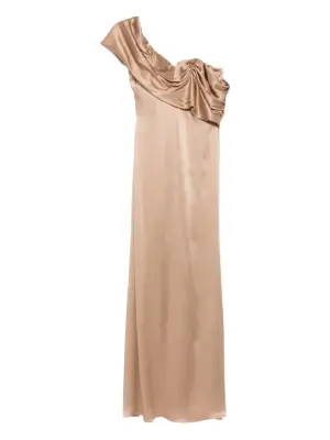 Драпированное платье на одно плечо