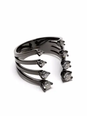 Золотое кольцо Dots с бриллиантами