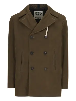 Двубортное короткое пальто