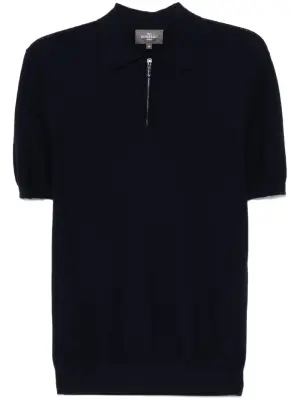 Рубашка поло из ткани пике с воротником на молнии