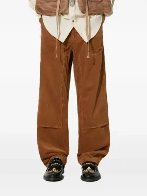 Брюки с вельветовыми вставками