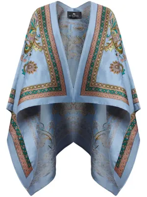 Жаккардовый кейп с узором пейсли