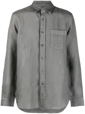 Льняная рубашка на пуговицах