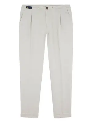 Плиссированные хлопковые брюки