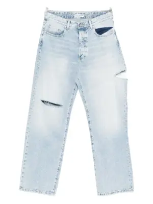 Джинсы с эффектом потертости