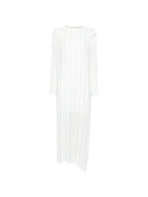 Платье миди в полоску с длинными рукавами