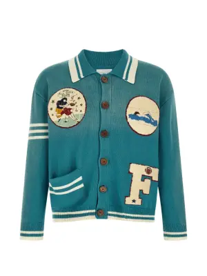 Жакет на пуговицах Fin с нашивками и деталями в стиле Varsity
