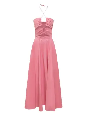 Платье макси с вырезом