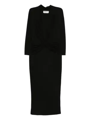 Платье миди с драпировкой