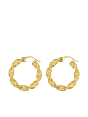 Серьги-кольца с витым дизайном