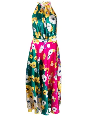 Платье с вырезом халтер и принтом Blossom