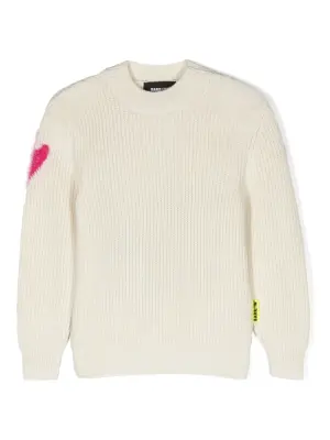 Толстовка вязки интарсия с круглым вырезом