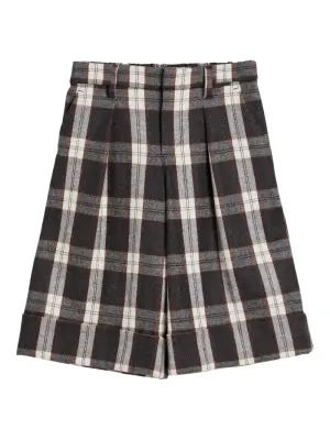 Клетчатые шорты со складками