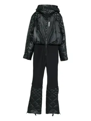Стеганый лыжный костюм с завышенной талией