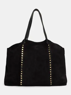 Большая сумка Gaelle из велюровой кожи