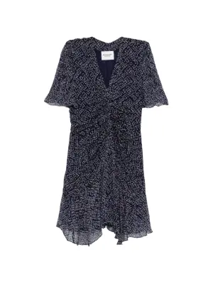Мини-платье с принтом и V-образным вырезом Vivienne
