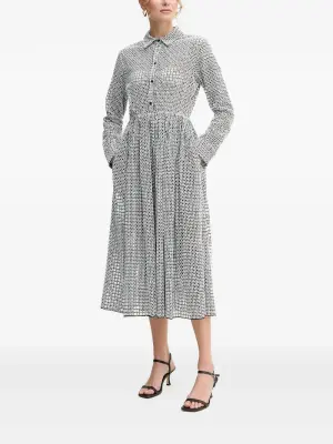 Платье-рубашка с геометричным узором