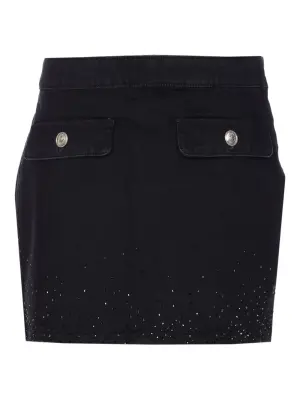 юбка мини с кристаллами