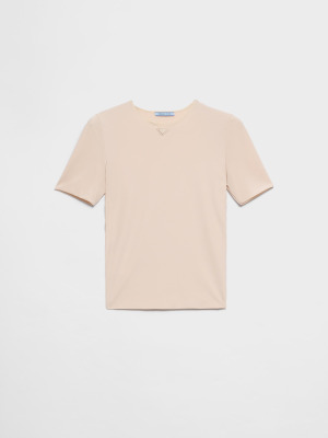 Футболка из тянущейся ткани с короткими рукавами