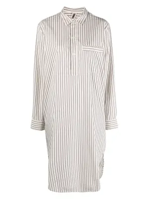Полосатая пижамная рубашка из органического хлопка