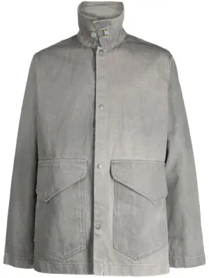 Джинсовая куртка с воротником-воронкой