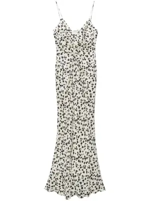 Платье макси в горох