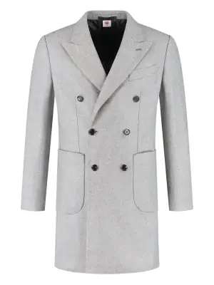 Пальто с ёлочным узором