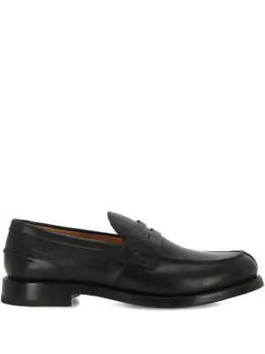 Кожаные лоферы-пенни