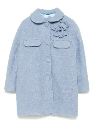 Пальто с цветочной аппликацией