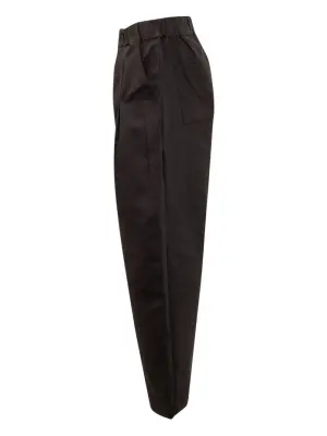 Плиссированные брюки с эластичным поясом