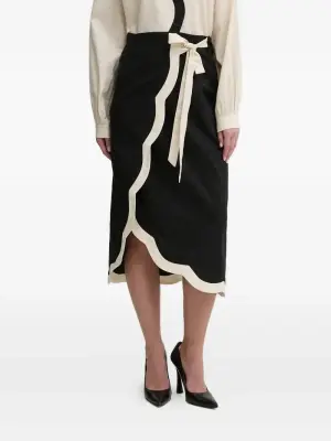 Юбка миди с фестонами