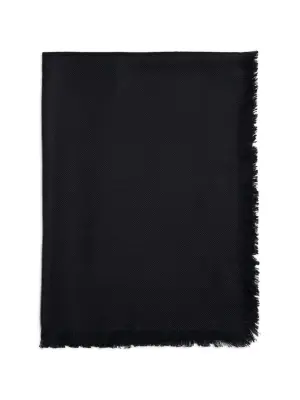 Платок-каре из саржи с бахромой