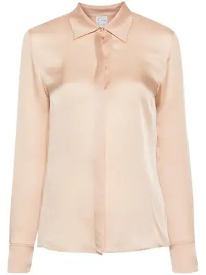 Шелковая рубашка с длинными рукавами