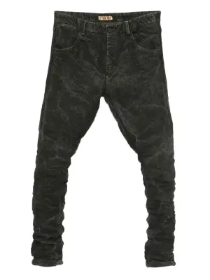 Брюки с эффектом потертости