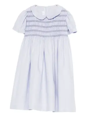 Платье с воротником «Питер Пэн» и вышивкой на кокетке