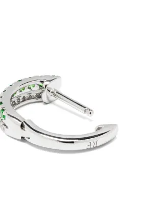 Серьги Row из белого золота с гранатами