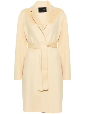 Кашемировое пальто с поясом