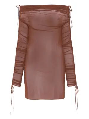 Платье мини с открытыми плечами