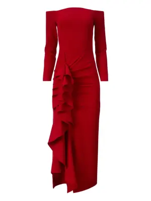 Платье с открытыми плечами